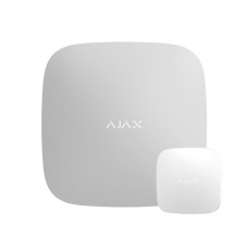 Інтелектуальна централь Ajax Hub 2 Plus (8EU/ECG) UA white з підтримкою 2 SIM-карт, LTE і Wi-Fi, підтримкою датчиків з фотофіксацією тривог + бездротовий датчик затоплення Ajax LeaksProtect white