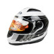 Мотошолом інтеграл FXW HF-111 solid white-black, full-face біло-чорний