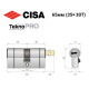 Циліндр CISA Astral Tekno PRO 65T (35*30T) зі штоком нікель матовий 3 ключі